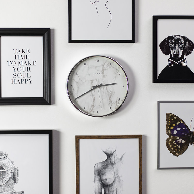 Acrylic Wall Clock, Silver
