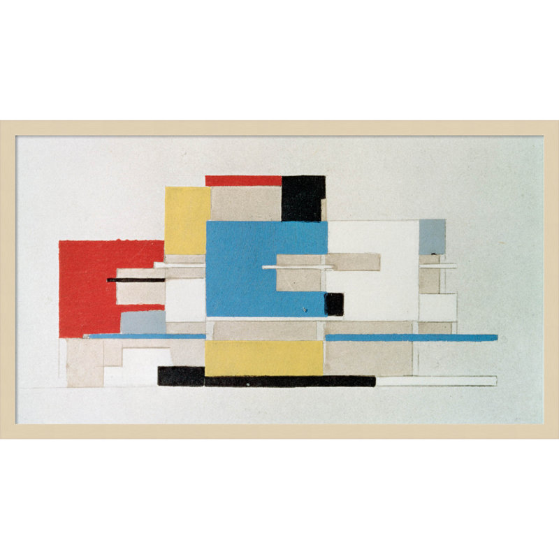 Colour Study For Architecture by Theo Van Doesburg, 19" H x 33" W, Brown