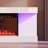 Polcin Minimalist TV Stand with Electric Fireplace and Multi-Color LED Light