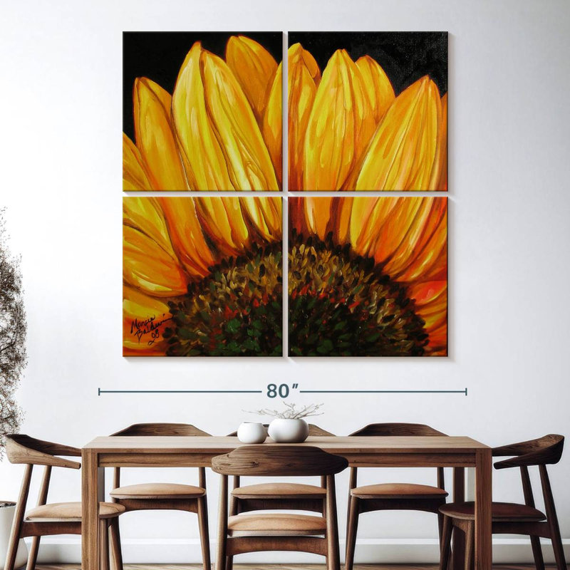 Harnek Sunflower Sunflower, 74" H x 74" W