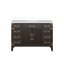 Meuble-lavabo simple en chêne brun 48 po X P 22 po D, avec plateau en marbre de culture-117980310