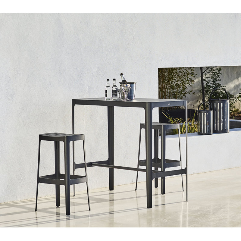 Cut Outdoor Bar Table, Black