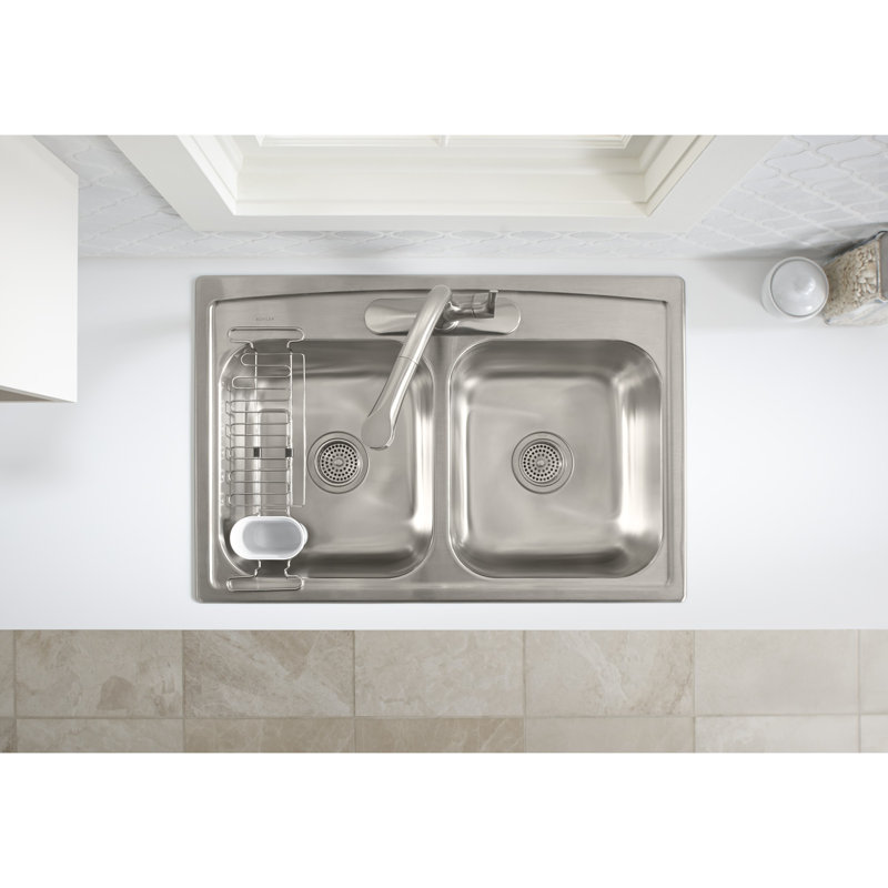 Tablette utilitaire pour évier de cuisine, Blanc