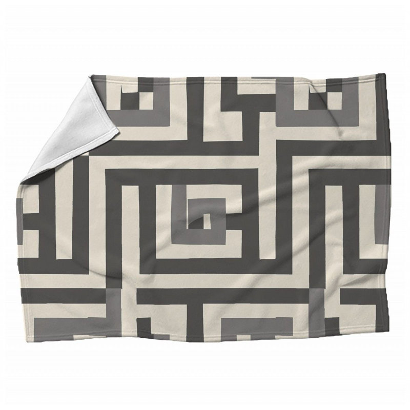 Jeté en peluche floral tendance, Jeté