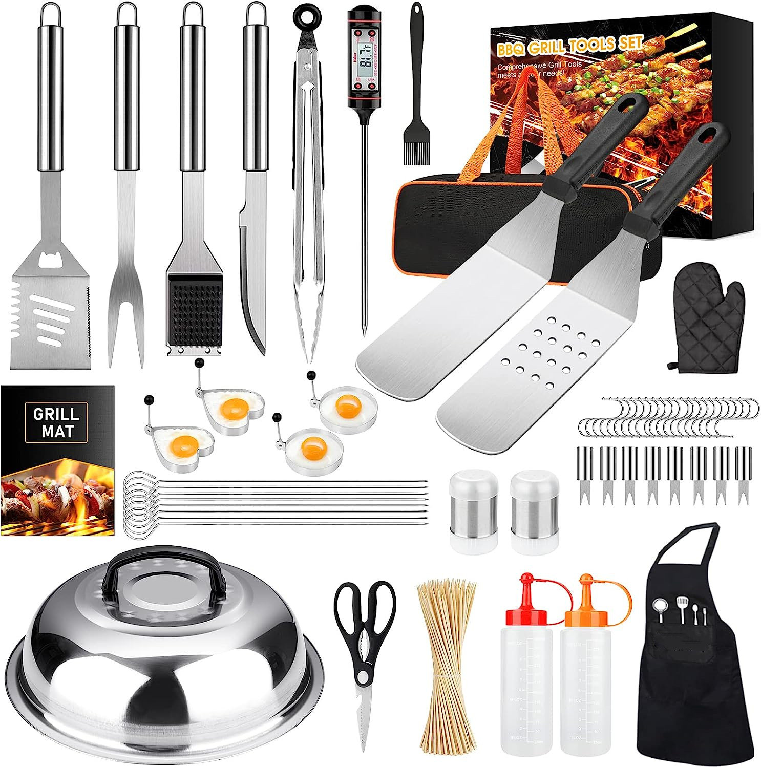 YardStash Stainless Steel Dishwasher Safe Grilling Tool Set | Wayfair