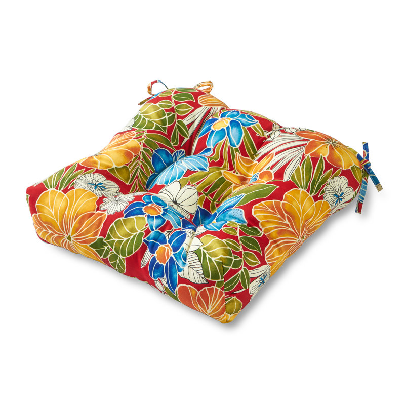 Shipton Outdoor 20'' Dining Chair Seat Cushion, 1, Aloha Red