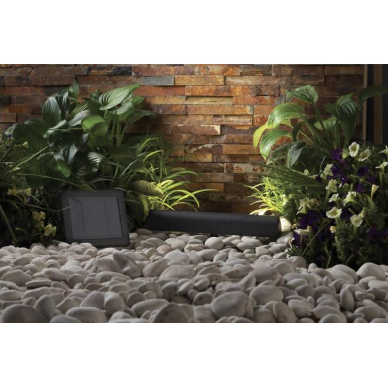 Black Solar Powered Integrated LED Spotlight
