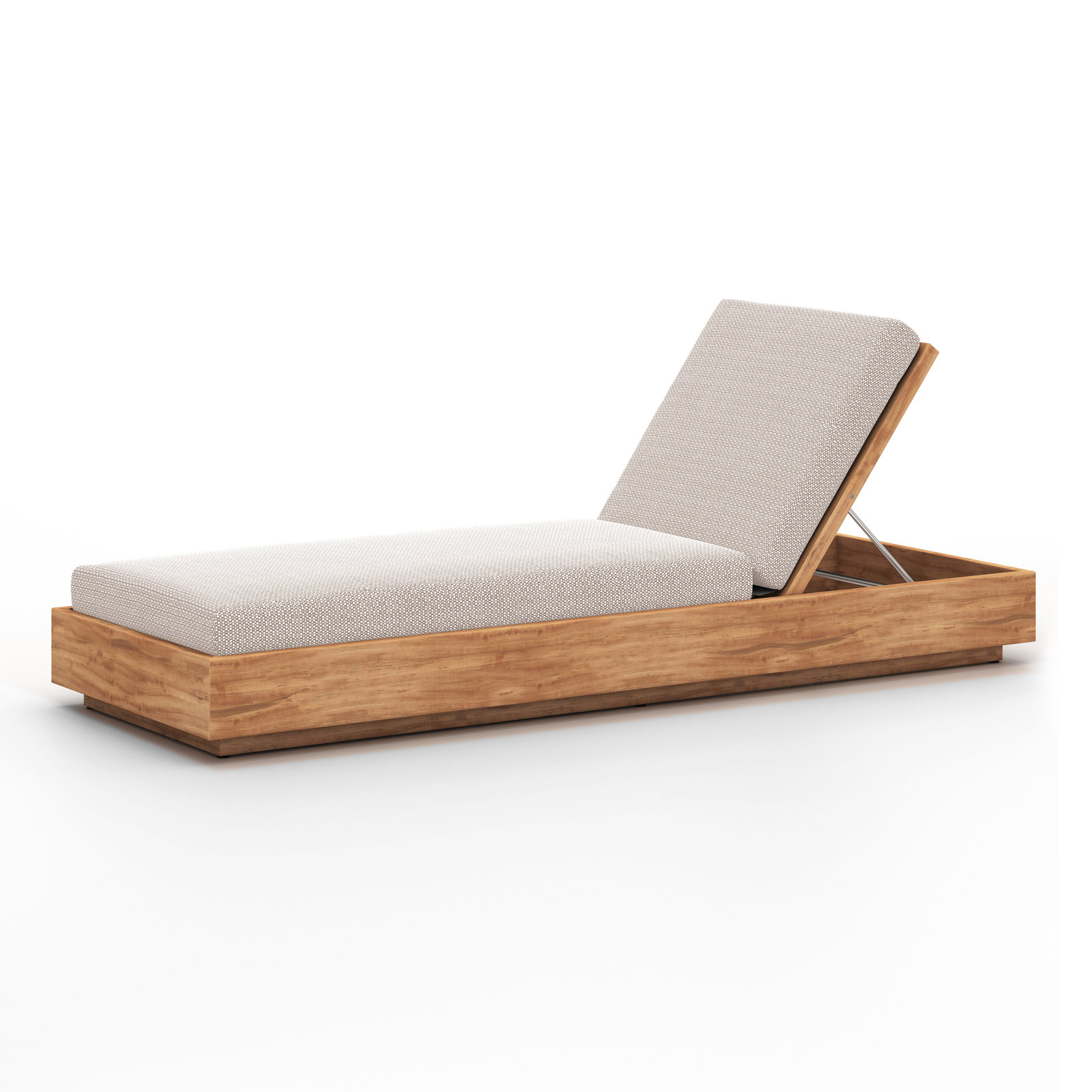 Arvad 27.5'' Outdoor Teak Chaise Lounge, Faye Sand