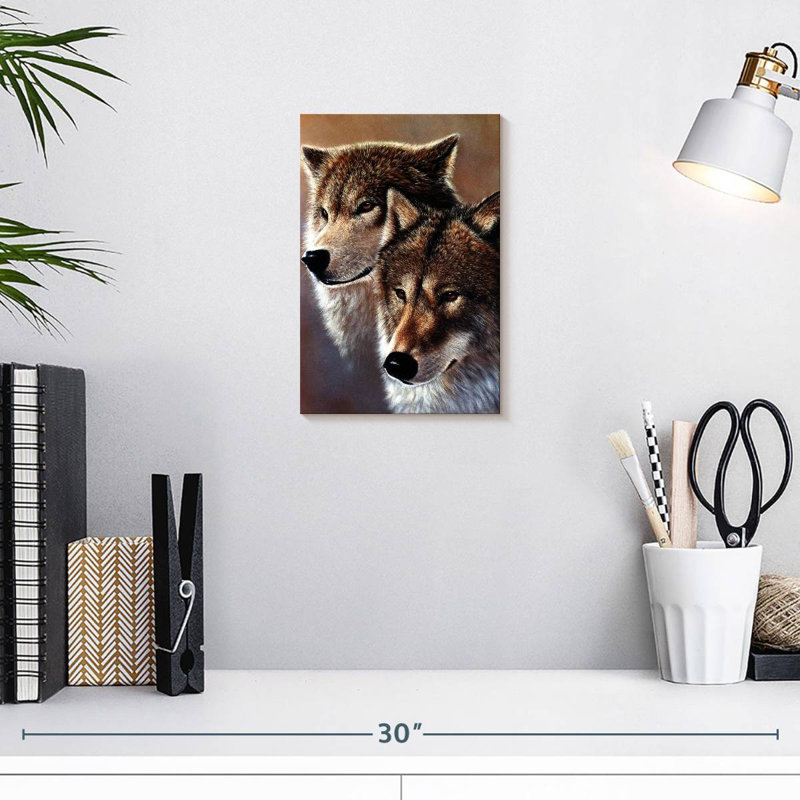 Brampt Fearless Wolves, 12" H x 8" W