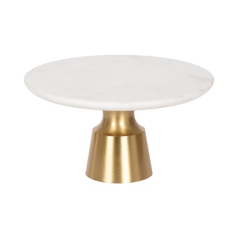 Arnhild Elevated Round Marble Cake Stand