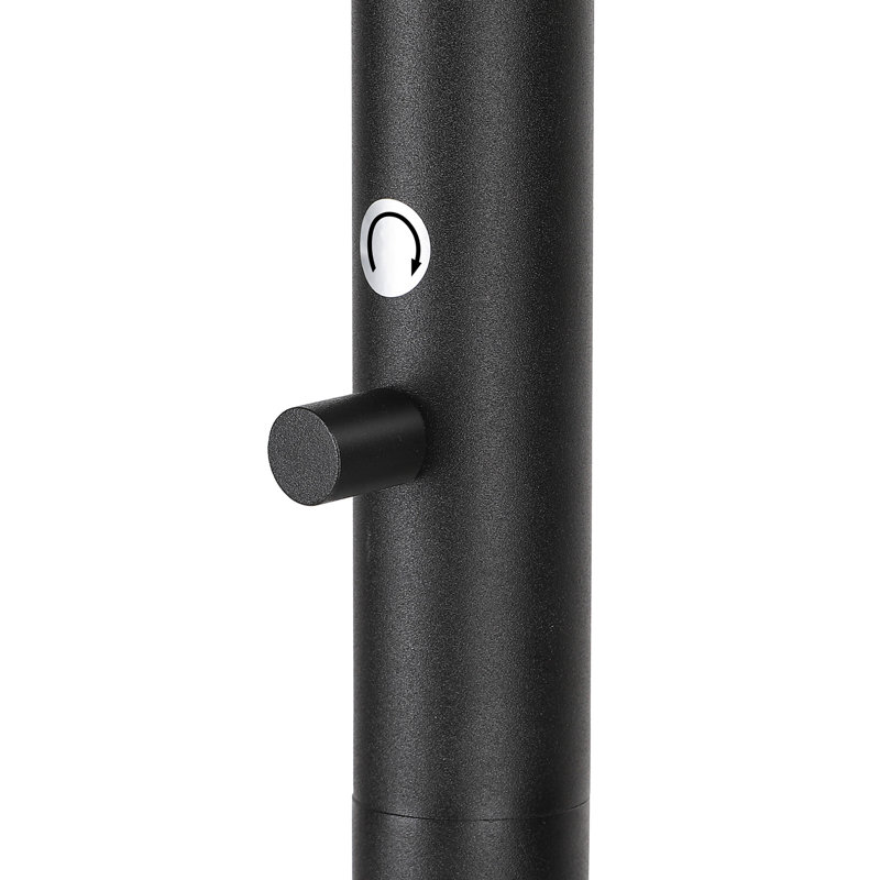 Lampe sur pied à branches 3 lumières 81,5 "avec 3 ampoules incluses, Noir