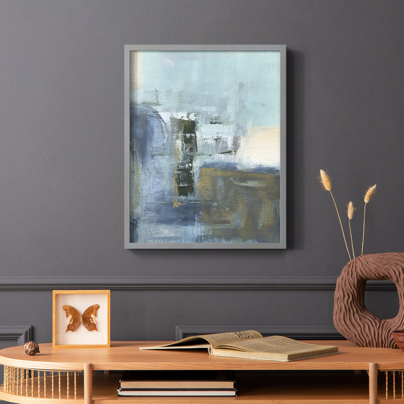 Sand Pond Summer I, reproduction encadrée - bois massif, Gris, H 10 po x l 8 po