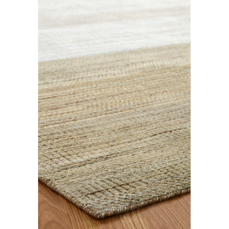 Ivoire en soie/Tapis décoratif brun tissé à la main Maghull, Rectangle 2 pi x 3 pi
