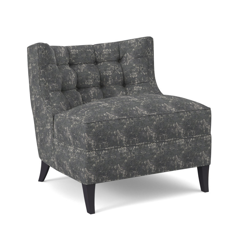 Social Tufted Slipper Chair, Margaret Tangelo, Vintage Ebony