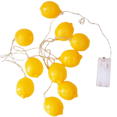  10 guirlandes de lumières DEL au citron - Décor intérieur extérieur blanc chaud pour fenêtres, arbres, rampes, présentoir des Fêtes
