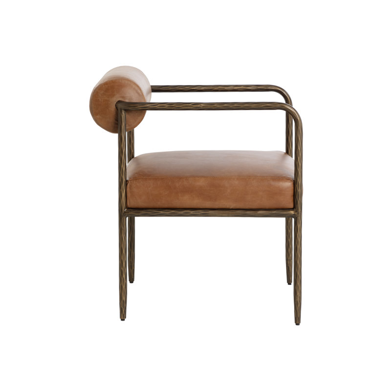 Leather Arm Chair, Brown