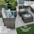 9 - Person Outdoor Seating Group with Fire Pit Table and Cushions-98222506