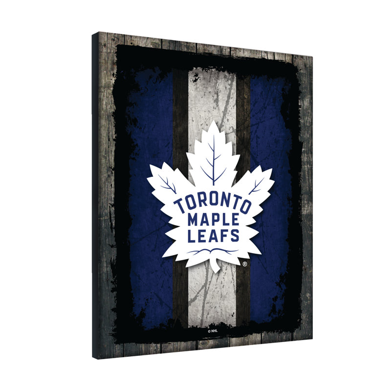 Art sur toile NHL Logo, Maple Leafs de Toronto, H 20 po x l 15 po x P 1 po