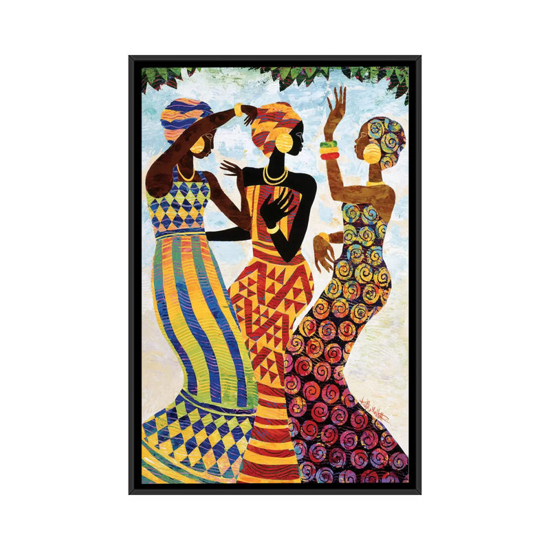 « célébration », impression sur toile, Toile avec cadre noir, H 26 po x l 18 po x P 1,5 po