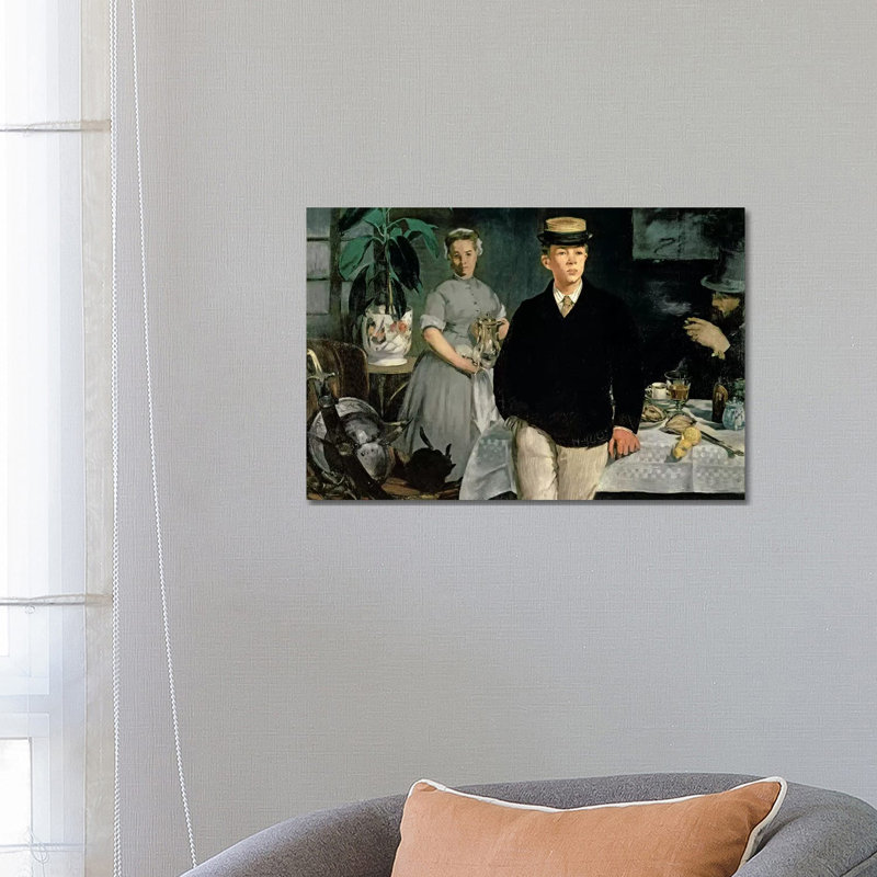 Luncheon In The Studio by Edouard Manet - Wrapped Canvas Painting, 66.04 cm H x 45.72 cm W