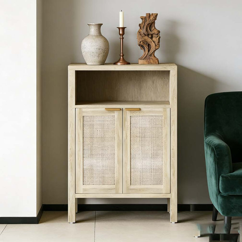 Coffee Bar Cabinet,Buffet Cabinet with Storage, Natural