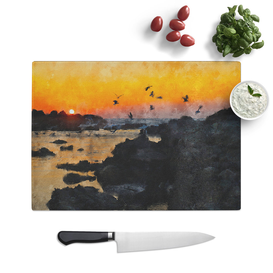 Sunset at the Beach in Spain Chopping Board