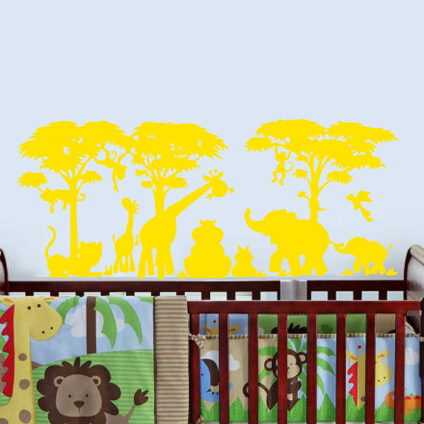 Décalcomanie murale de l’africain safari Arterberry, Jaune