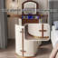 Meuble-lavabo rond moderne minimaliste beige 23,62 po