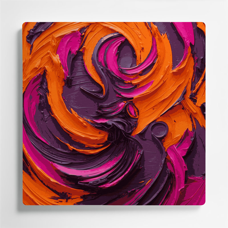 Abstrait art figuratif rouge en métal 36, H 12 po x l 12 po