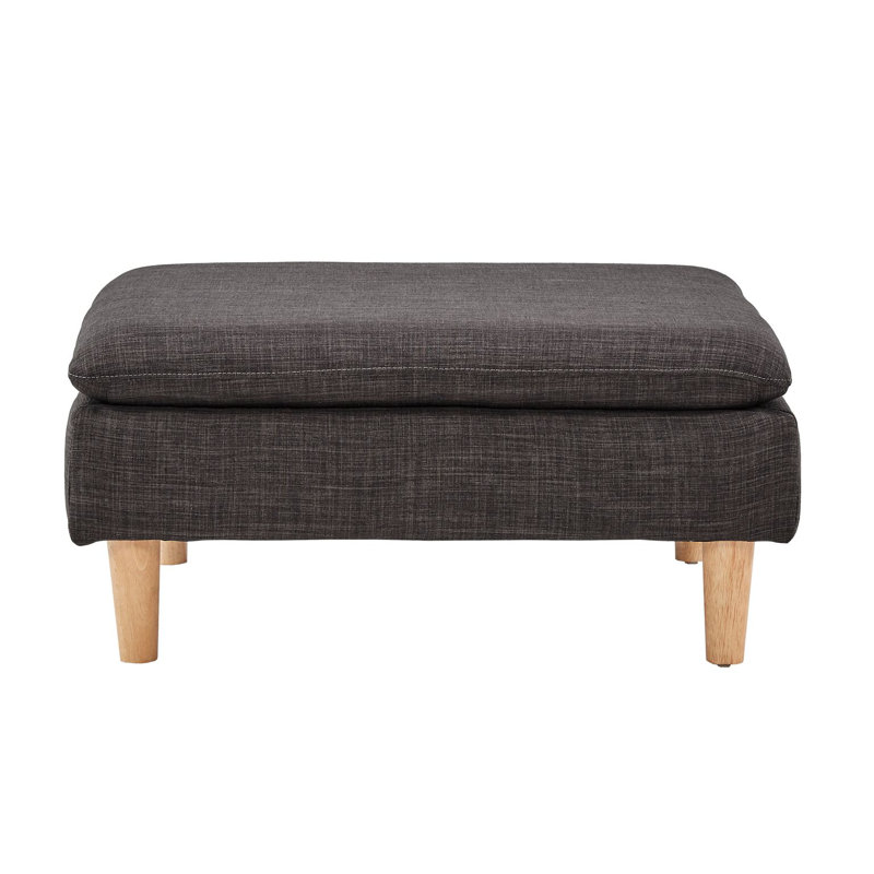 Poyner Upholstered Ottoman, Dusk Dark Gray