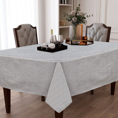 Kate Aurora Toscana Contemporary Lux Geometric All Purpose Embossed Tablecloth -