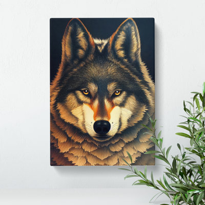 XC1022-5065X Watchful Wolf No.1 - Wrapped Canvas Print