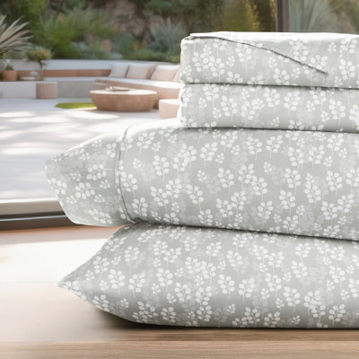 Floral Wheatfield Microfiber Sheet Set