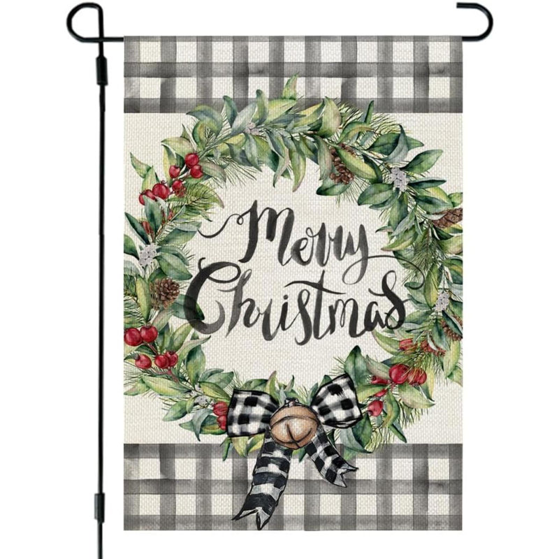 Merry Christmas Garden Flag, H 18 po x l 12 po