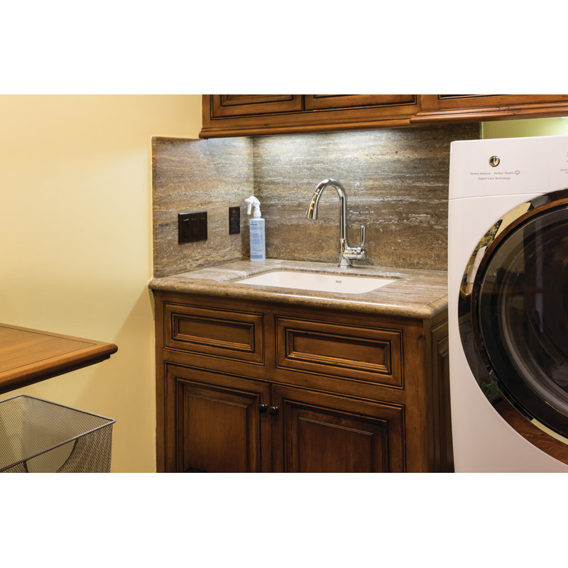 Allia 24" Fireclay Single Bowl Undermount Kitchen Or Laundry Sink, White