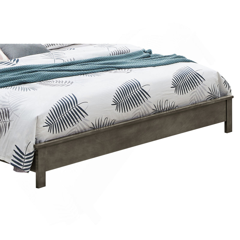 Lit double gris élégant avec fonctionnalité, Grey, Full