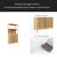 Armoire de rangement en bambou, armoire de salle de bain autoportante avec 2 portes, armoire de plancher pour le salon, la cuisine, le vestibule