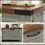 Table basse avec tiroir et tablettes ouvertes