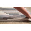 Tapis brun / gris en laine tissé à la main Baier-538649559