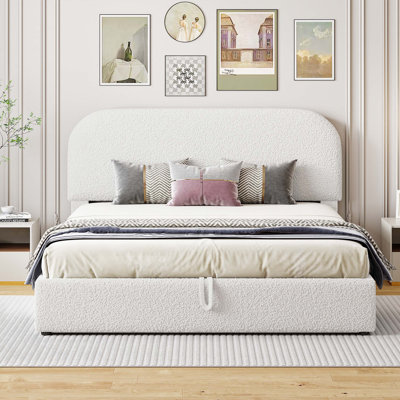 Lit plateforme tapissier Teddy
