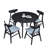 42.01 Inch Saving Place Table,Wooden Dining Table For 4 Persons,Modern Design Round Kitchen Table For Living Room,Apartment,Restaurant,Black-983000087