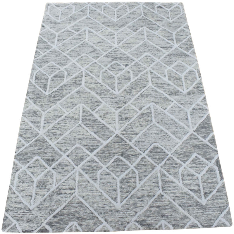 Soliz Wool Geometric Indoor Rug, Rectangle 8' x 11'