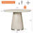 Aastha 43" Round Dining Table Set With 4 Upholstered Solid Wood Dining Chairs-1703938317