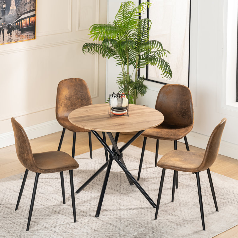Bairdford 4 - Person Dining Set, Brown