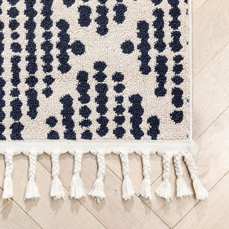 Loop-De-Loop Geometric Synthetic Area Rug, Rectangle 67 x 120cm
