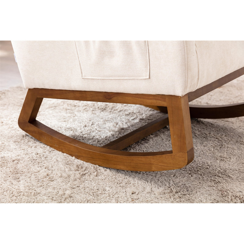 Méridienne de 21,7 po de largeur, Mélange de polyester beige