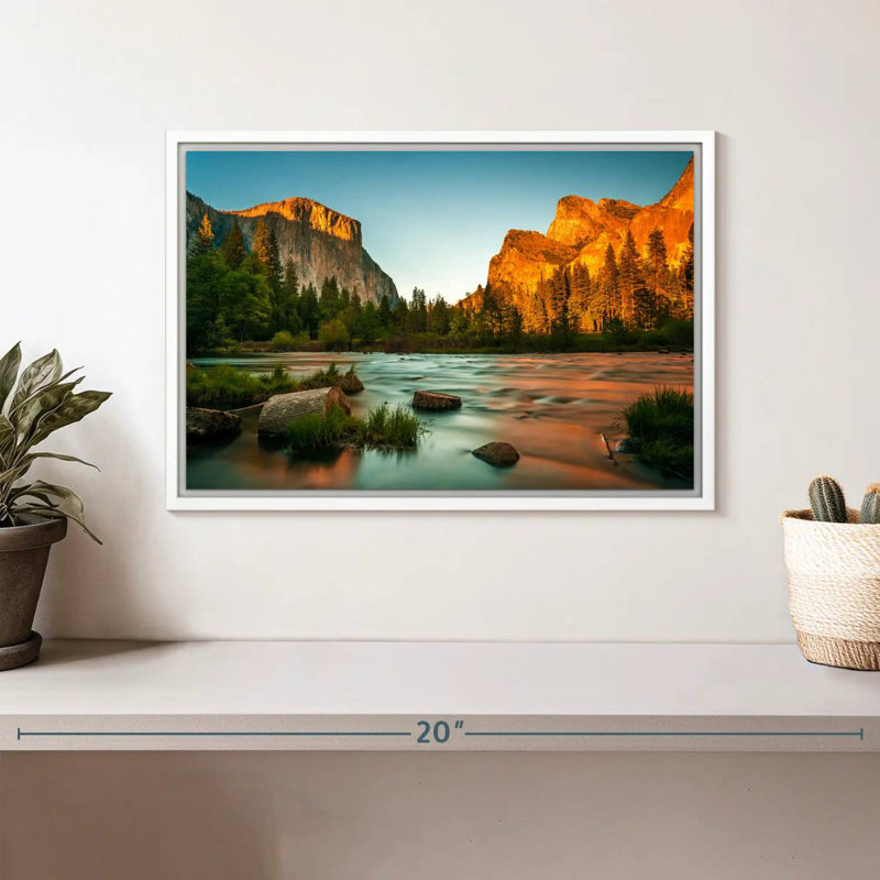 Placid Yosemite Waters, Cadre flottant blanc, 13 po x 9 po