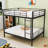Full Over Full Metal Bunk Bed With Center Legs, Splitable Into 2 Beds-408980544