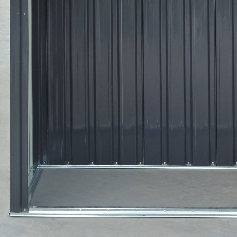 4 ft. W x 8 ft. D Metal Garage Shed with Log Storage
