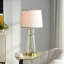 Lampe de table Doris - Graine transparente - Abat-jour blanc-330070717